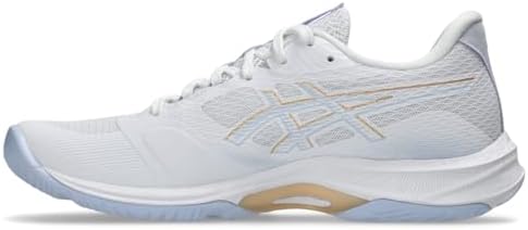 ASICS Netburner Ballistic Ff 4 feminino, Branco/champanhe, 39